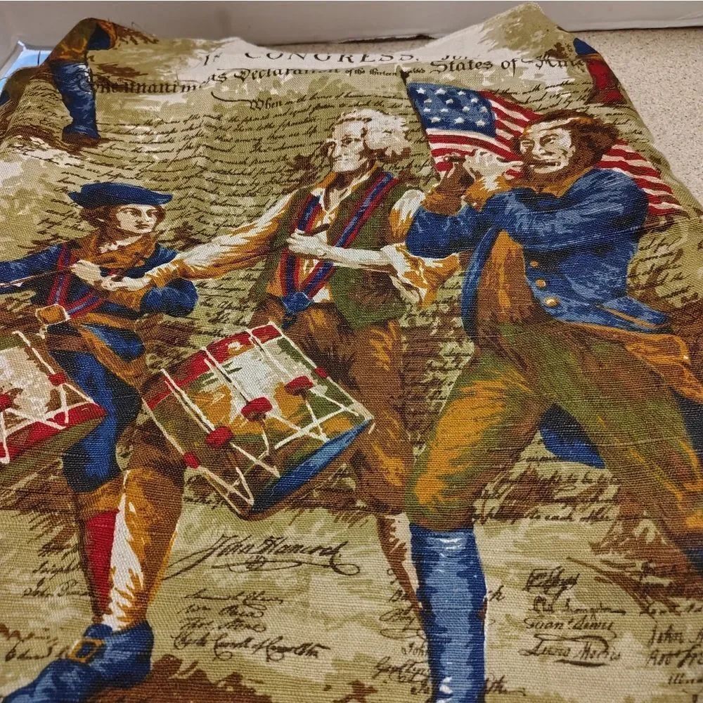 Patriotic Fabric One yard 52"W Heavy Cotton Decorator Weight